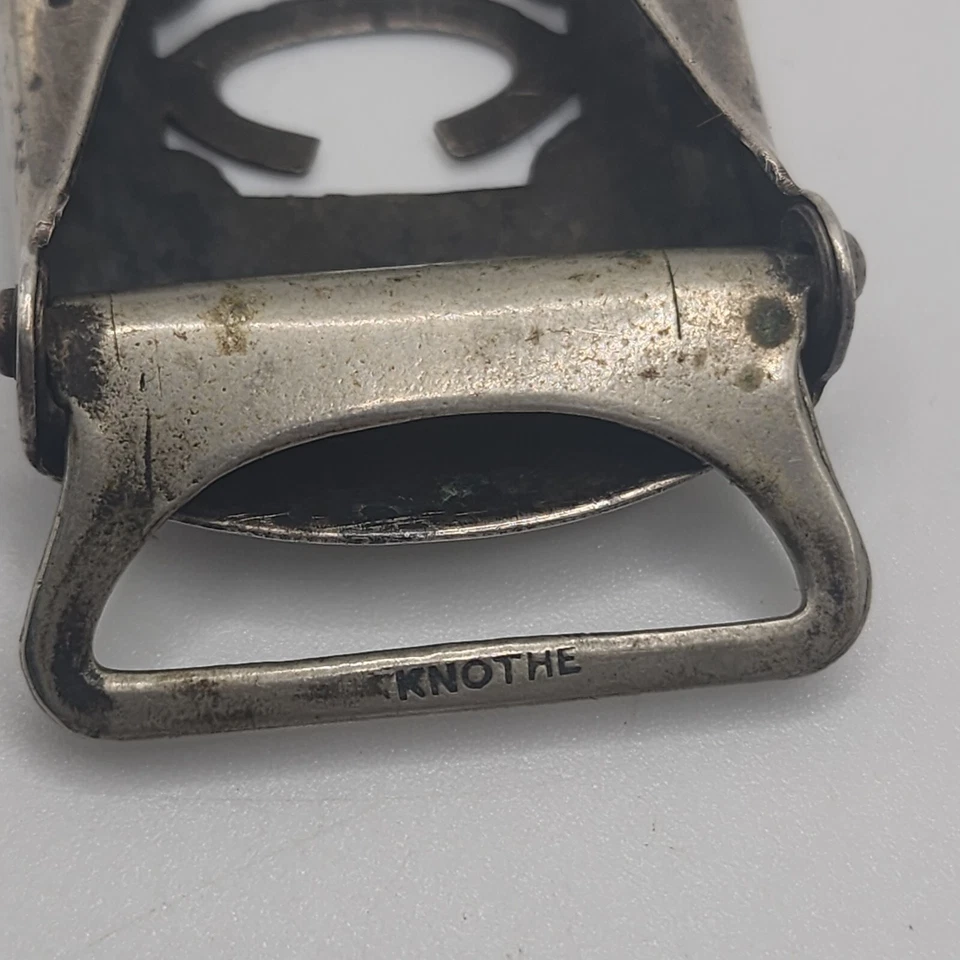 Hebilla de cinturón vintage nudo plata esterlina monograma letra C Art Deco grabado 1"  Foto 4 de 4