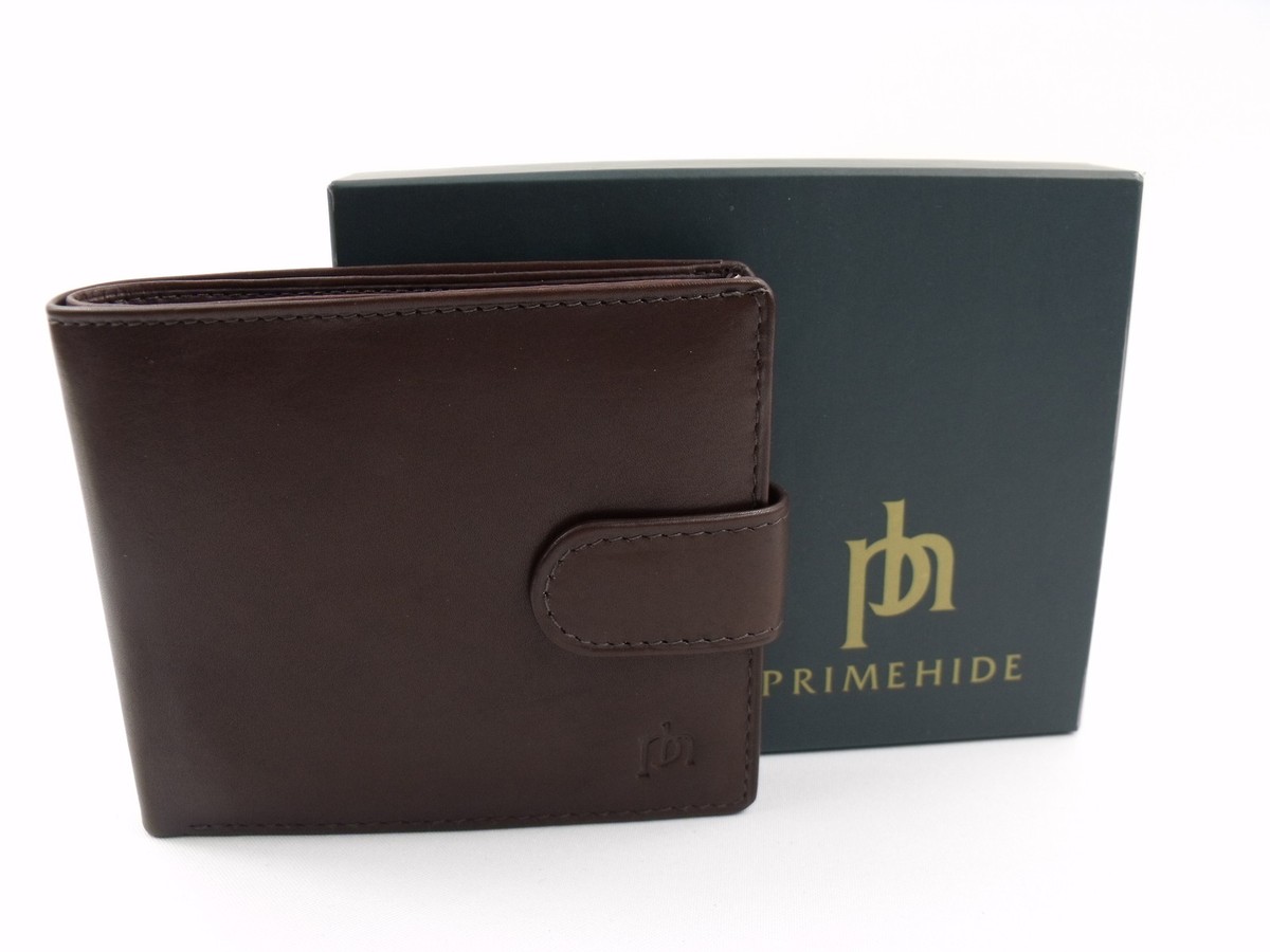 Portafoglio Da Uomo In Pelle Morbida PrimeHide Con Cerniera - Marrone, 6 Scomparti Carte, Protezione RFID, Tasca Per Monete - Confezione Regalo - 3