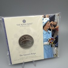 2022 QUEENS REIGN £5 POUND COIN Charity and Patronage BUNC ROYAL MINT