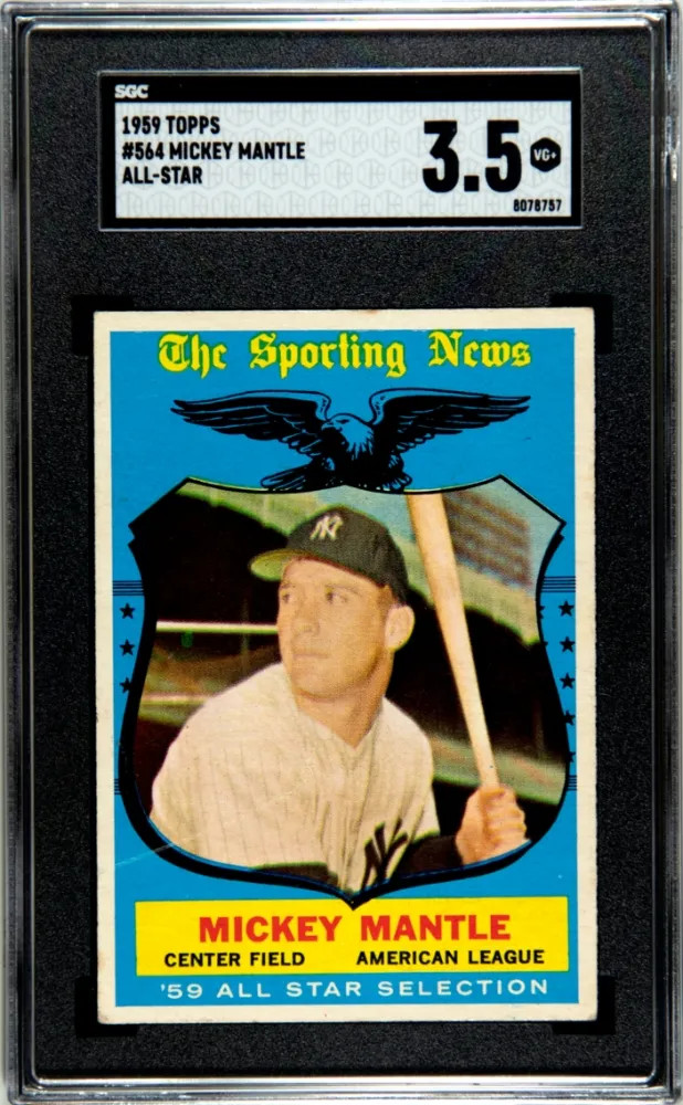 1959 Topps Mickey Mantle #564 All Star SGC 3.5