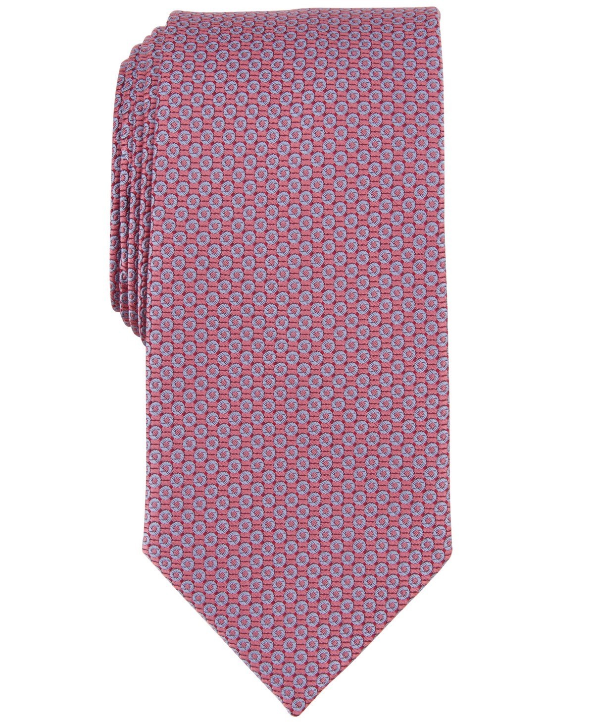 Michael Kors Mens Linatta Dot Coral Red Necktie-OS 3890₽