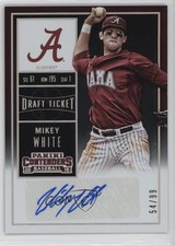2015 Contenders College Draft Ticket /99 Mikey White (Red Hat Blue Ink) Auto 2t7