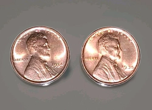 Lot(2) 1934p & 1935p Lincoln Wheat Cent Bu++ Red Choice Free Ship