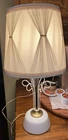 Vintage Milk Glass 18" Table lamp Brass Mcm 50s