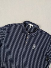 Peter Millar Polo Shirt Mens XL Blue Striped TPC Sawgrass Players Club Golf