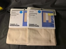 x2 Room Essentials Room Darkening Curtain 63" Blush Rod Pocket Free Shipping