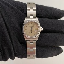 #45 Rolex Oyster Perpetual Date 26mm SS Watch Silver Dial Silver Stick 69190