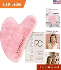 Luxury Rose Quartz Gua Sha Tool for Effective Facial Massage  Smoothing Tension