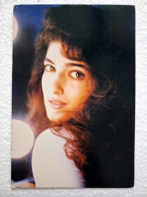 Vintage Bollywood Actress Bhoomika Chawla Blue Blouse Rare Original Postcard