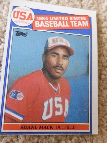 1984 USA BASEBALL TEAM SHANE MACK  1985 TOPPS BASEBALL CARD