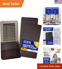 5.5" x 12" Magnetic Vent Covers - Quiet, Paintable, 3-Pack for Energy Savings