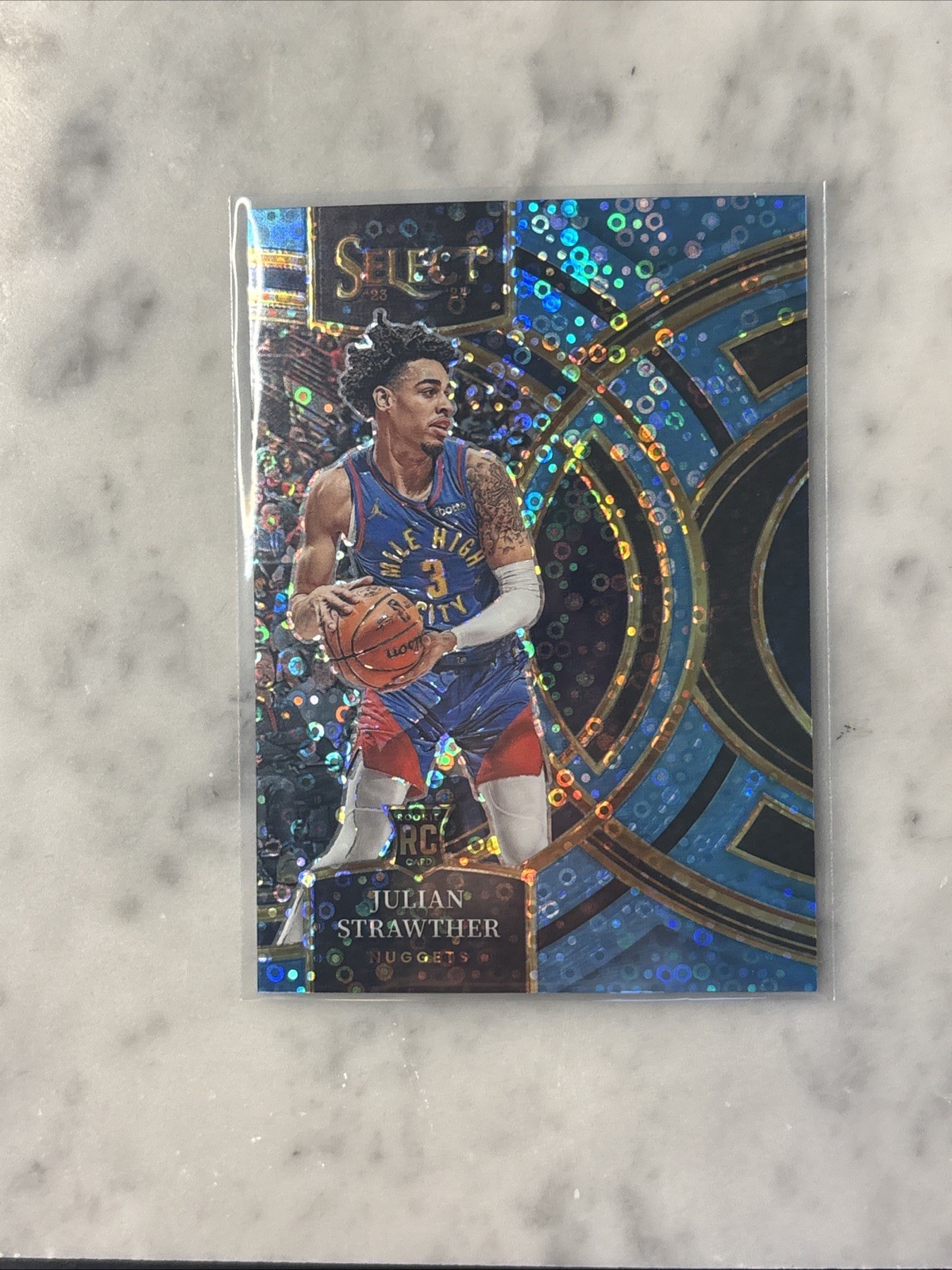 2023-24 Panini Select Julian Strawther RC #101 Light Blue Disco Prizm /99