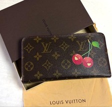 Louis Vuitton Long Wallet Cherry Takashi Murakami Portmonee Zip Cherry