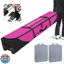 Odoland Rolling Ski Bag, Padded Snowboard Bags and Ski Boot Bag with Wheels f...