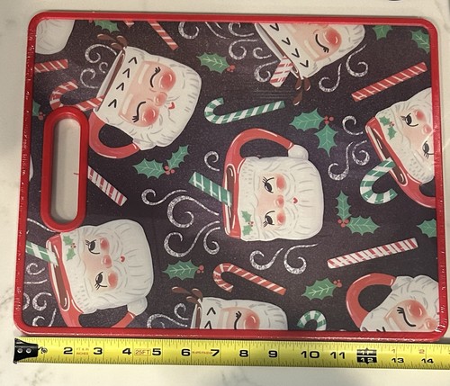 Santa Mug Print Cutting Board 12 in x 15 inches - Picture 3 of 4