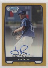 2012 Bowman Chrome Prospects Gold Refractor 32/50 Joe Ross #BCP107 Auto 4l3