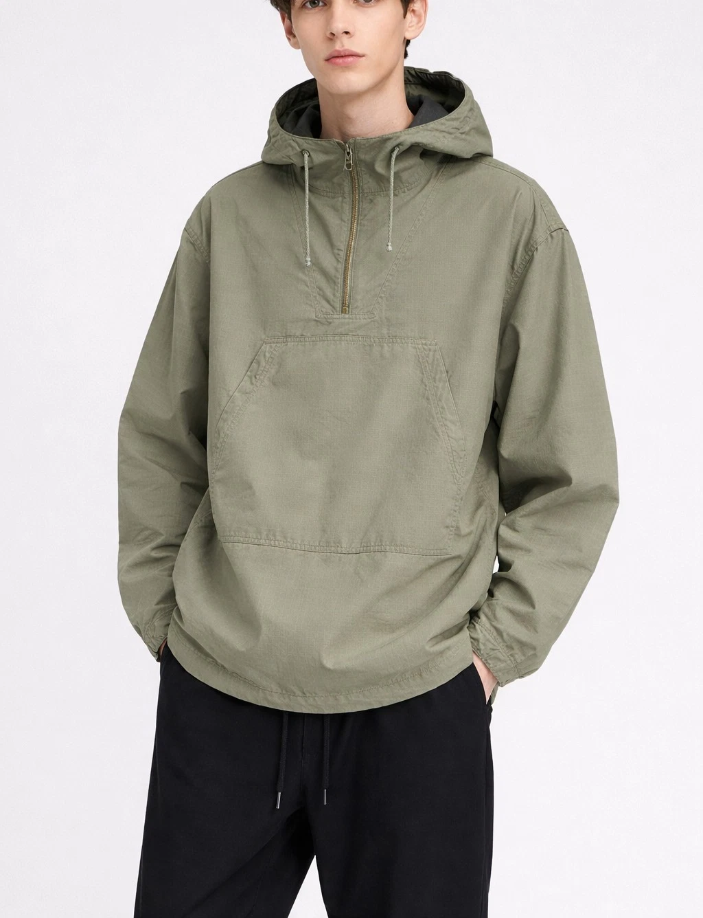 VTG Style Cab Clothing Military Smock Hoodie Anorak Jacket Cotton Ripstop Men M