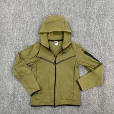 Nike Tech Fleece Windrunner Hoodie Mens XS Green Full Zip Pocket CU4489-326