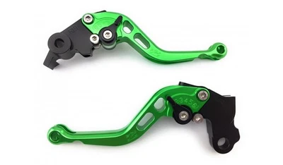Paire Leviers Courts Verts Pour KAWASAKI ZZR 1100 ZZR1100 ZZ-R ZXT10C 1990-1992 - Photo 1/4