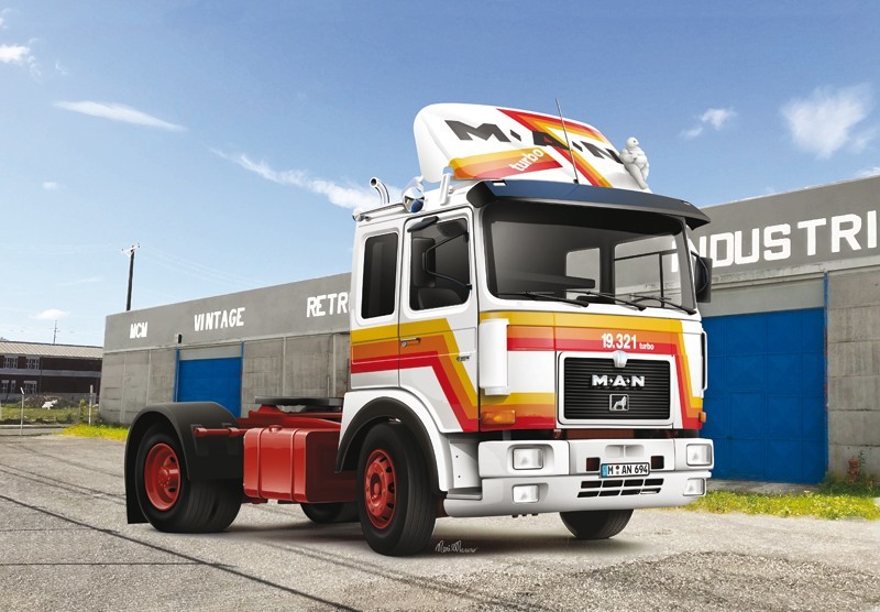 Camion MAN F8 19.321 Italeri 1/24 maquette en plastique à monter pour collectionneur