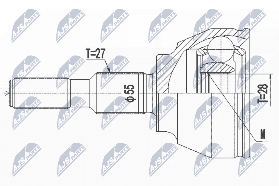 ✅Fits NTY NPZ-FR-056 OUTER CV JOINT  ⭐UK Seller⭐