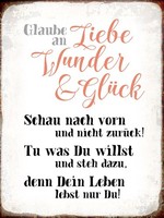 Holzschild 40X30 Cm Glaube An Liebe Wunder GlüCk Deko Geschenk Holz Schild
