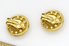 Quality Vintage TRIFARI  Gold Tone w Faux Pearl Settings Clip-On Earrings — photo 4