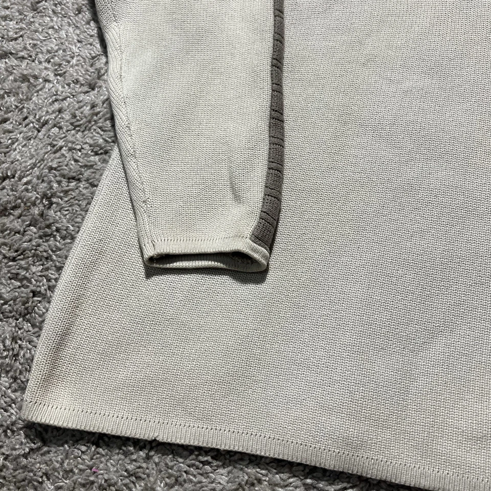 Suéter Pullover Surf Vintage Y2k Quiksilver Para Hombres Crema Rayas XL Tejido Foto 4 de 4