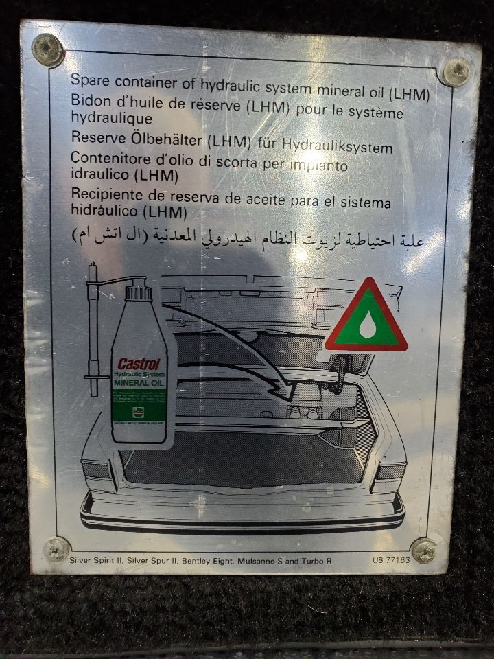 Used Deck Lid fits: 1991 Bentley TURBO R  Grade A