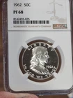 1962 Proof Franklin Half Dollar 50c NGC PF68 CAMEO - Full Bell Lines - Beautiful