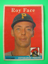 1958 Topps #74 Roy Face Low Grade Pirates F0170