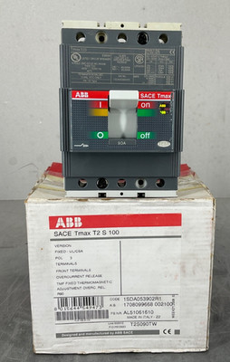 ABB T2S090TW TMAX CIRCUIT BREAKER 90 A 3P 480V TMF 1SDA053902R1 NEW