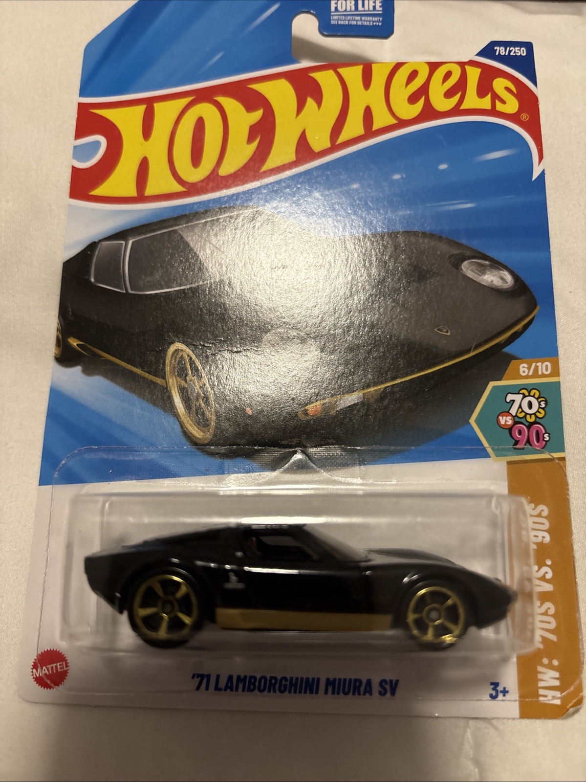 Hot Wheels Black 71 Lamborghini Miura SV