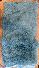 50" x 60" Fluffy Ombre Electric Teal Blanket - A0001