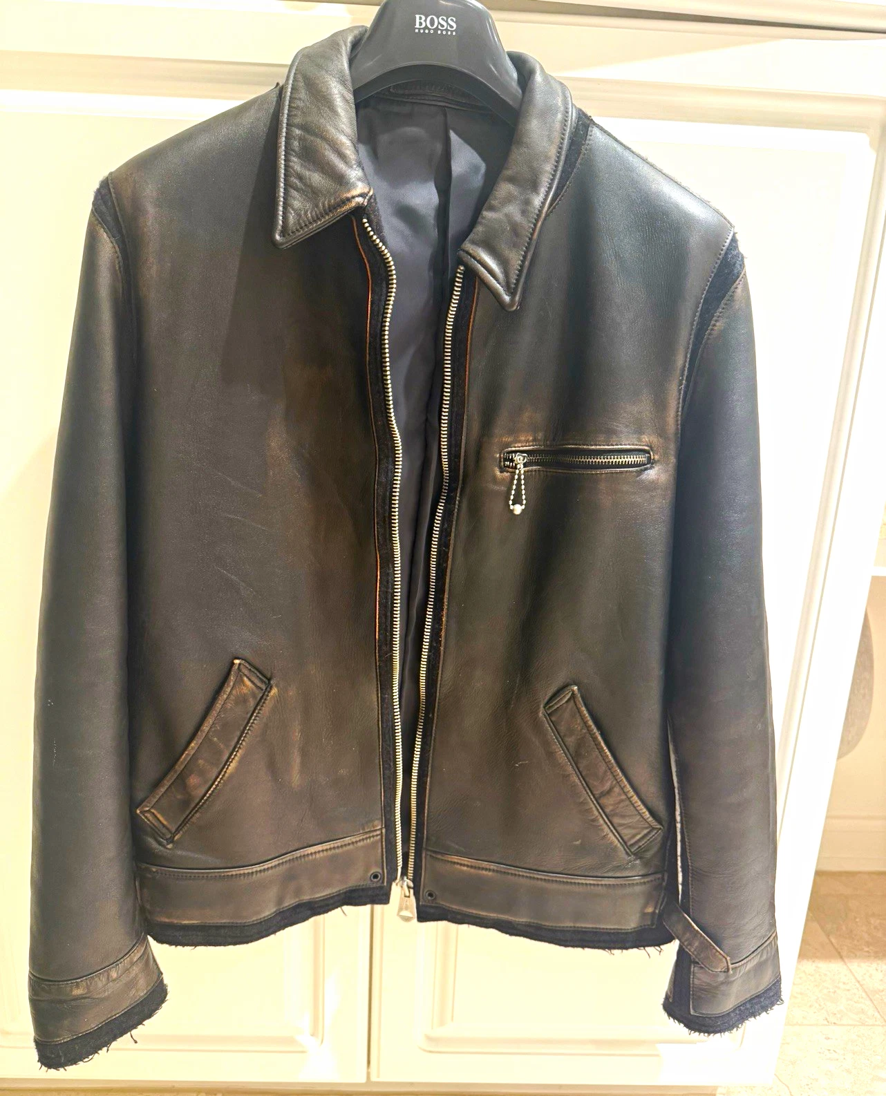 MIHARAYASUHIRO Men’s deep brown Leather Jacket large tagged 52 Japan Japanese image 1