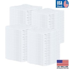 100 Pack 12" x 14" White Reusable Shop Towels Cleaning Rags for Homes Cars