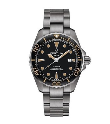 New Certina DS Action Diver 43mm Titanium Men's Watch C0326074405100