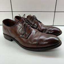 Allen Edmonds Lexington Brown Cap Toe Leather Shoes With Dainite Soles Size 10