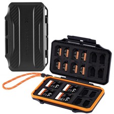 36 Slot Black SD Micro SD Memory Card Case for 24 TF and 12 SD Cards