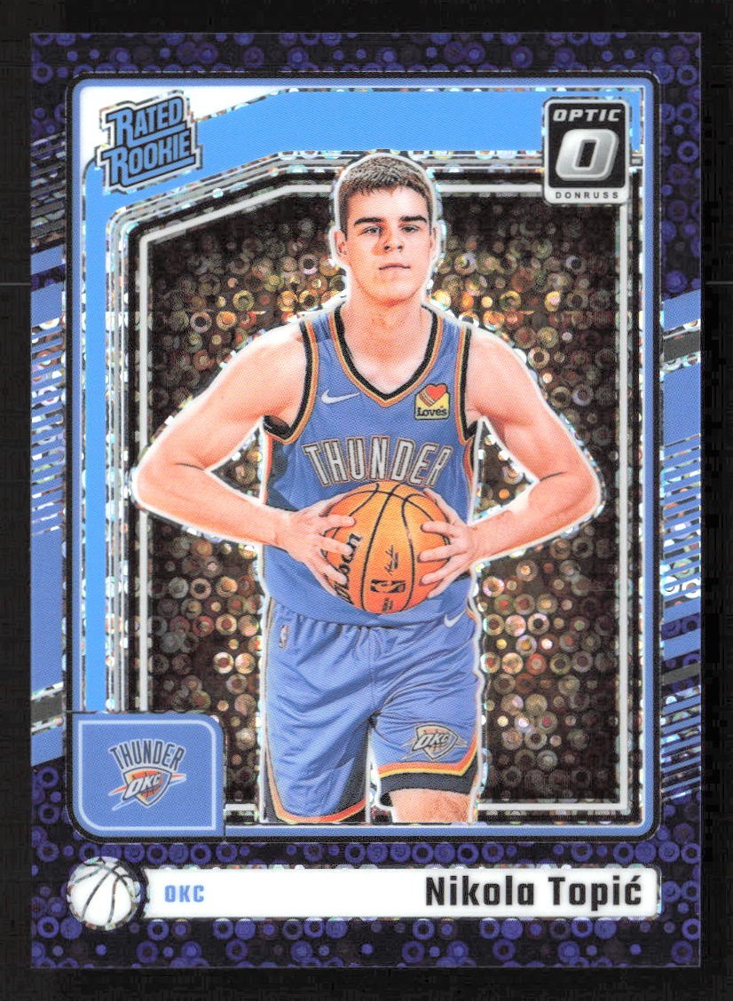 2024-25 Donruss Optic #278 Nikola Topic Fast Break Rated Rookie RC Purple /99