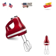 KitchenAid 3-Speed Hand Mixer, Empire Red, Pistachio, Black, KHM312