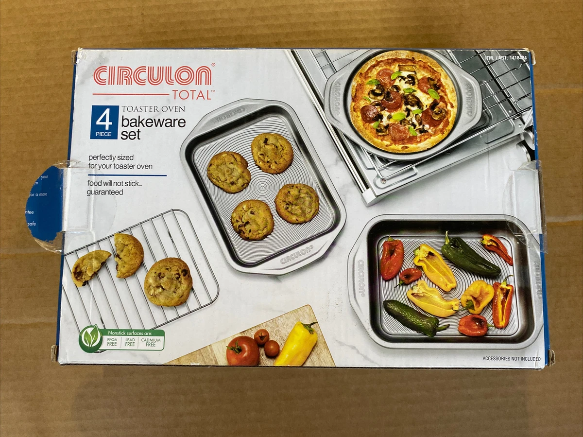 Circulon Total 4 piece Toaster Oven Bakeware Set non stick Damaged / open  Box