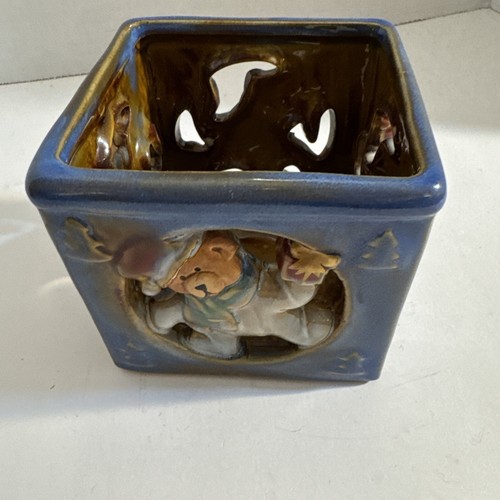 Luminessence Porcelain Candle Holder Christmas Bear Santa Hat Decor Trees A11 - Picture 5 of 9