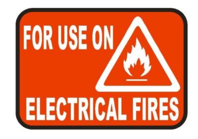 For Use On Electrical Fires Electrician Safety Sign Sticker Decal Label D860