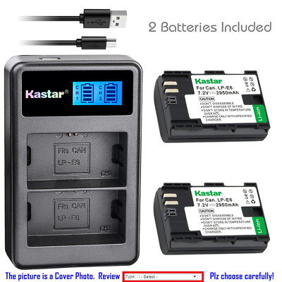 Kastar Battery LCD Dual Charger for Blackmagic Design Pocket Cinema Camera 4K