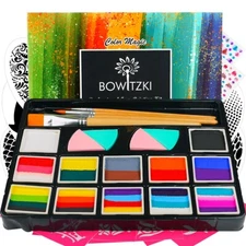 Bowitzki Face paint Face Paints Kit for Kids Halloween Party Halloween Cosplay