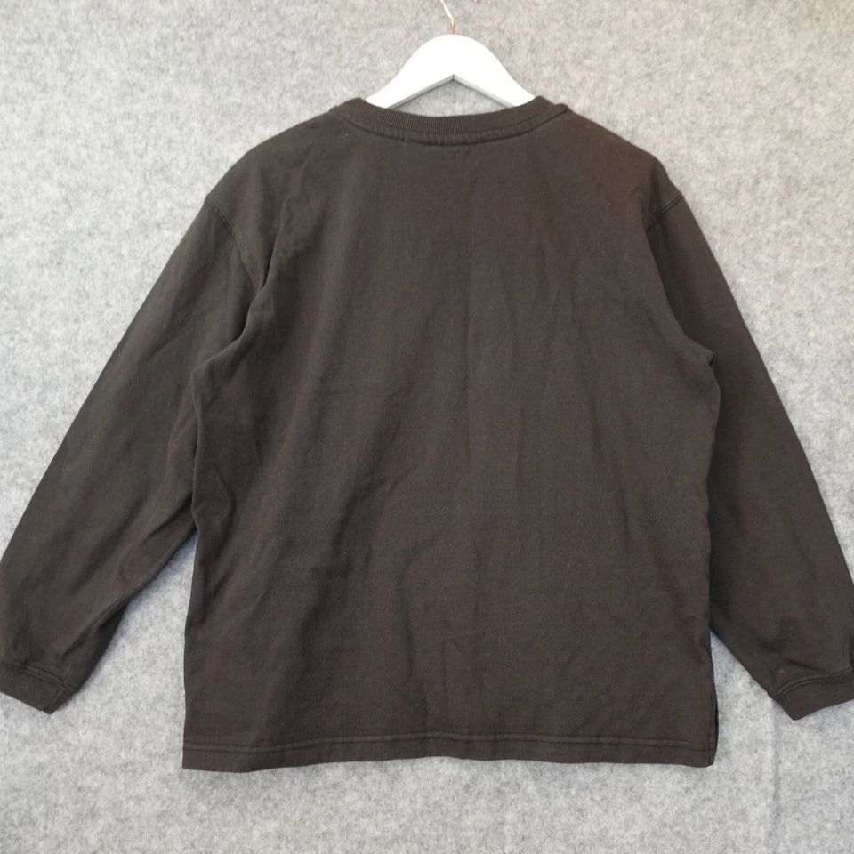 Algodón Negro Manga Larga Hombres Grande Logo Salón Cuadrado Otoño HUNT CLUB EE. UU. Foto 2 de 4