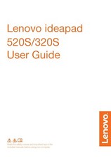 LENOVO IDEA PAD  520S 320S FULL COLOUR INSTRUCTION MANUAL USER GUIDE