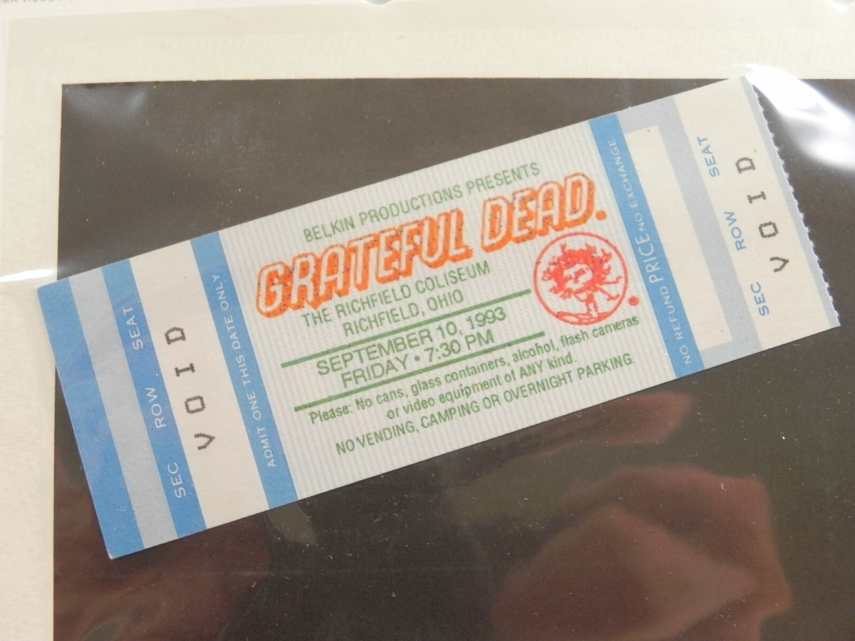 Grateful Dead Ticket September 10 1993 Richfield Ohio | eBay