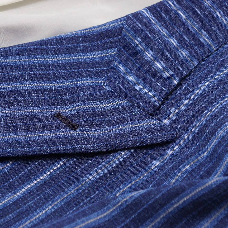 Orazio Luciano Brighter Blue Wool-Silk-Linen Sport Coat 38R (Eu 48) - Image 4 of 4